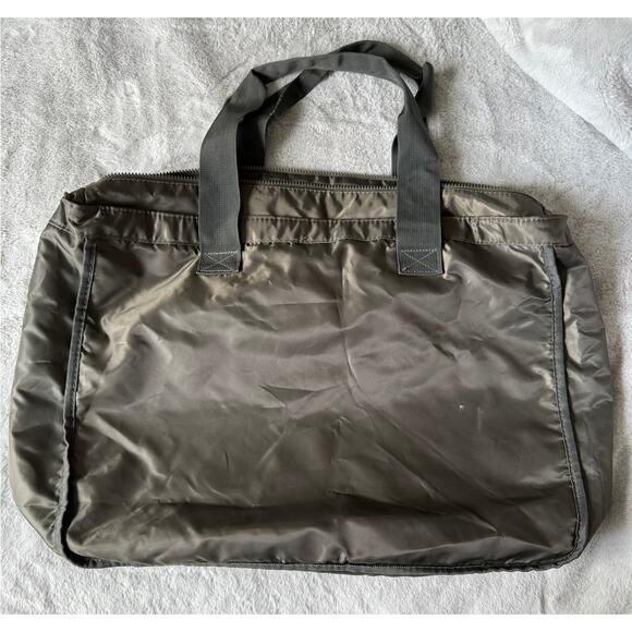 Disney Mickey Mouse Rainbow Print Tote Bag Gray Nylon Zip Travel Shoulder Bag - Picture 3 of 11